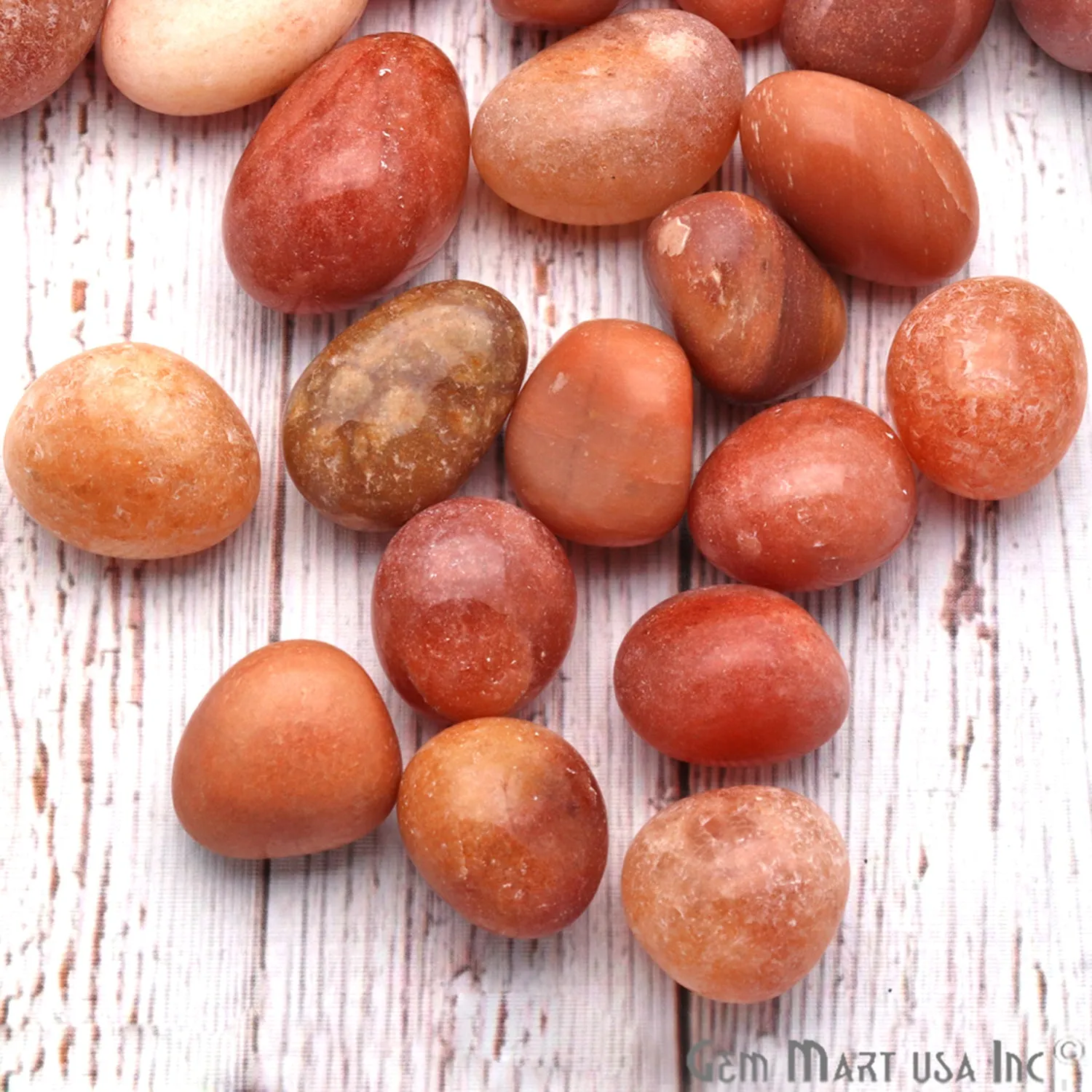 3.53oz Lot Sunstone Tumbled Reiki Healing Metaphysical Beach Spiritual Gemstone