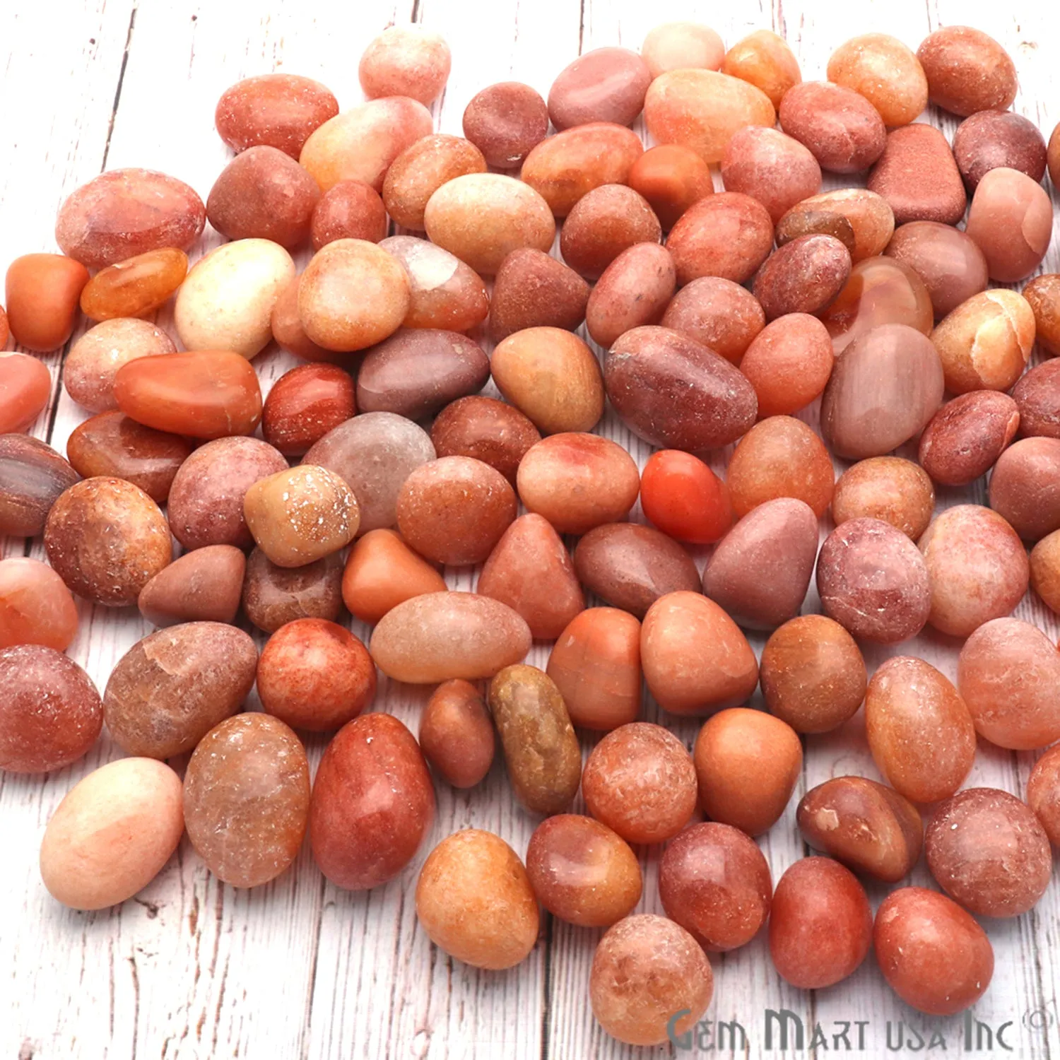 3.53oz Lot Sunstone Tumbled Reiki Healing Metaphysical Beach Spiritual Gemstone