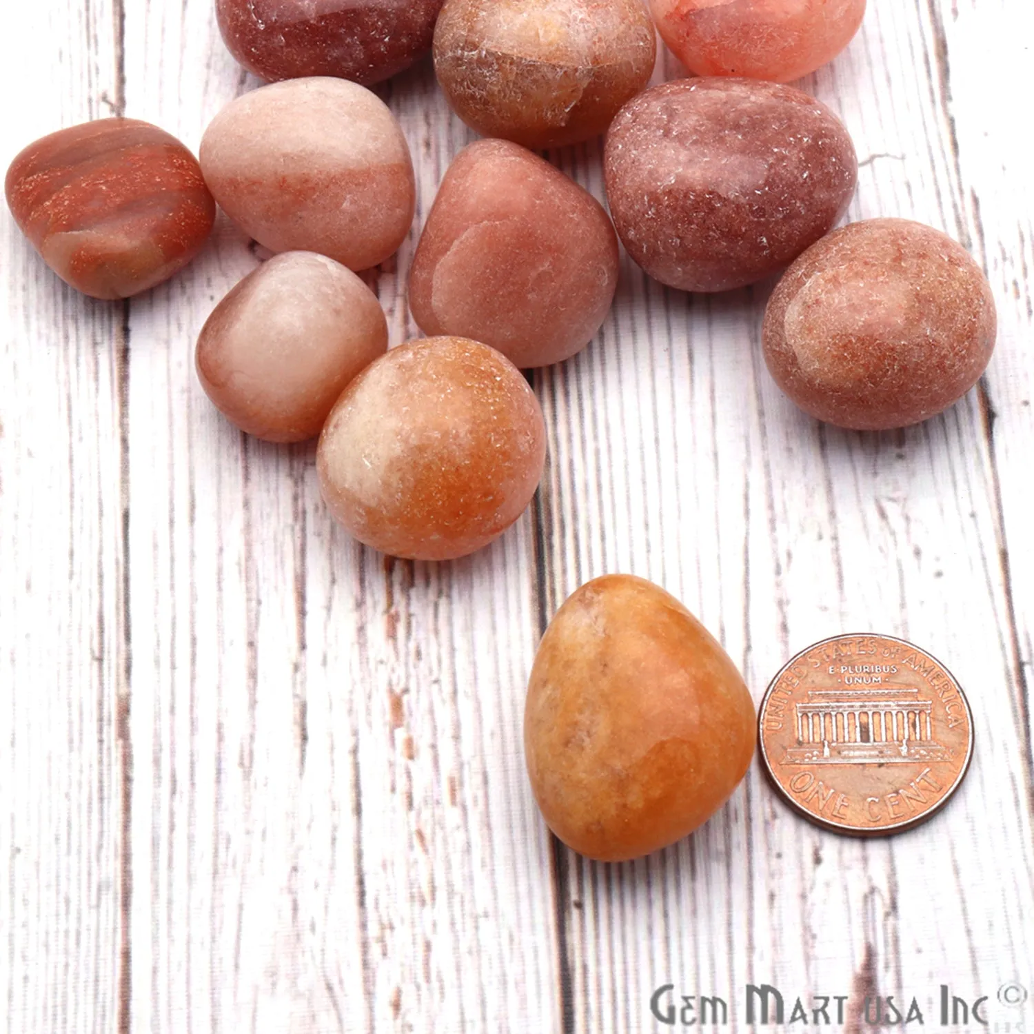 3.53oz Lot Sunstone Tumbled Reiki Healing Metaphysical Beach Spiritual Gemstone