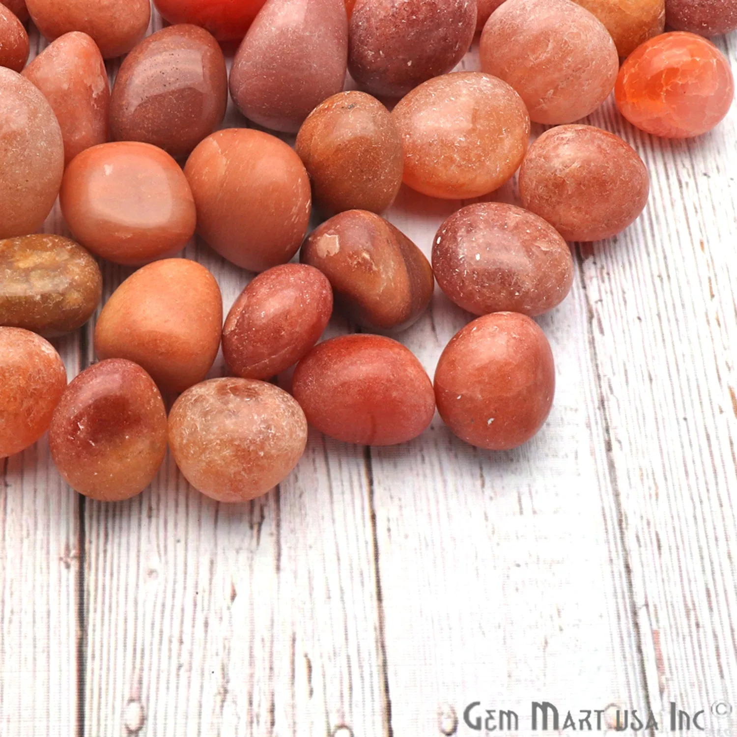 3.53oz Lot Sunstone Tumbled Reiki Healing Metaphysical Beach Spiritual Gemstone