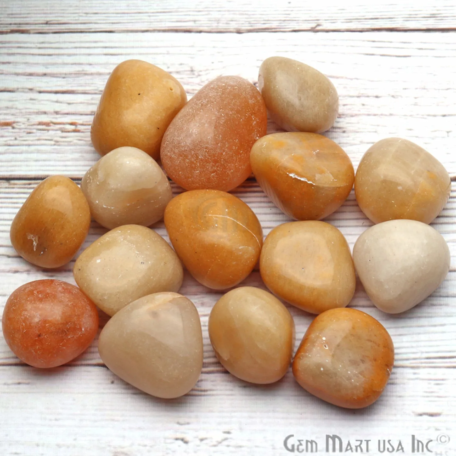 3.53oz Lot Yellow Agate Tumbled, Reiki Healing, Beach Stone, Wiccan Stone