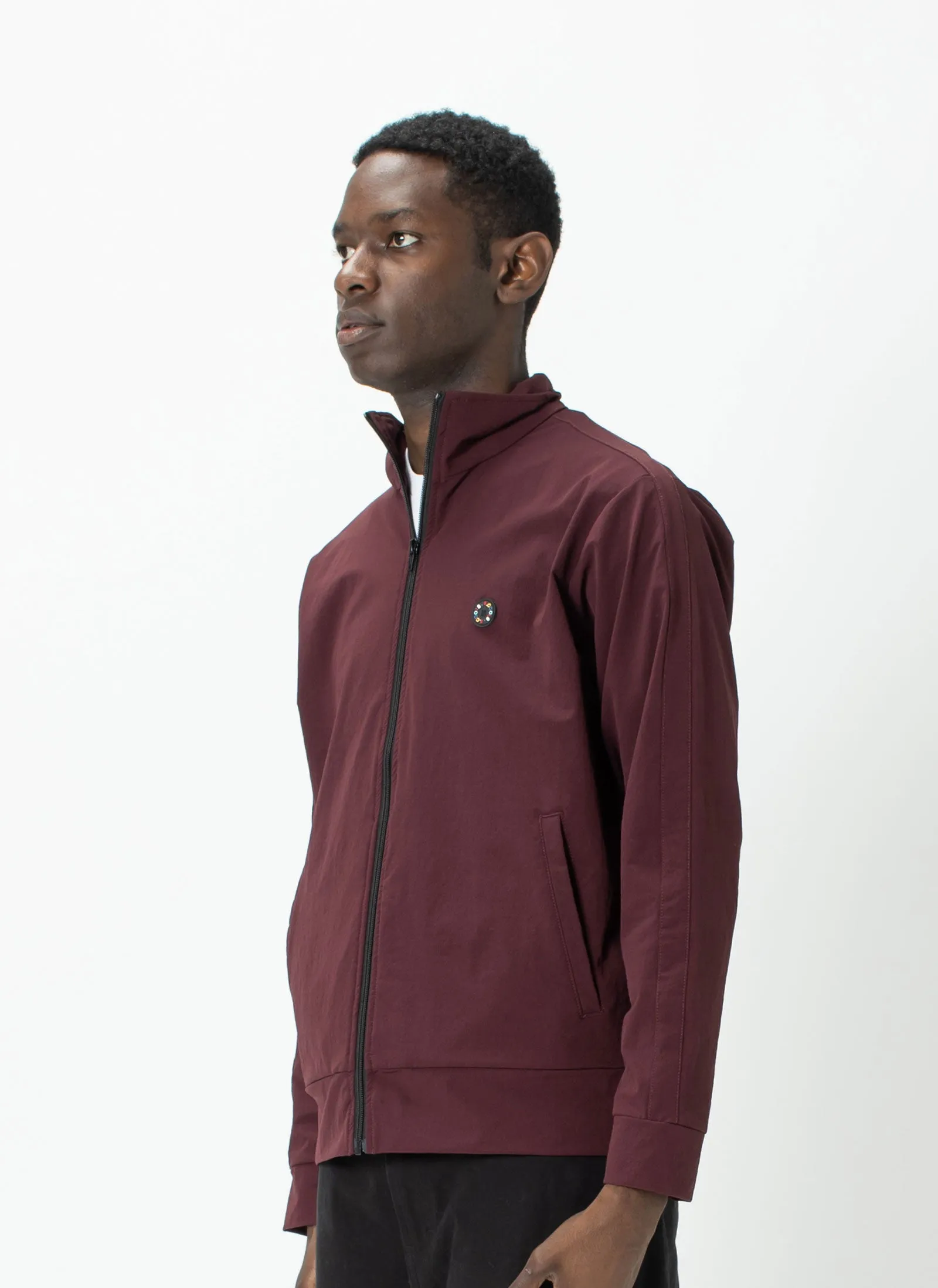 Badge Track Jacket Oxblood