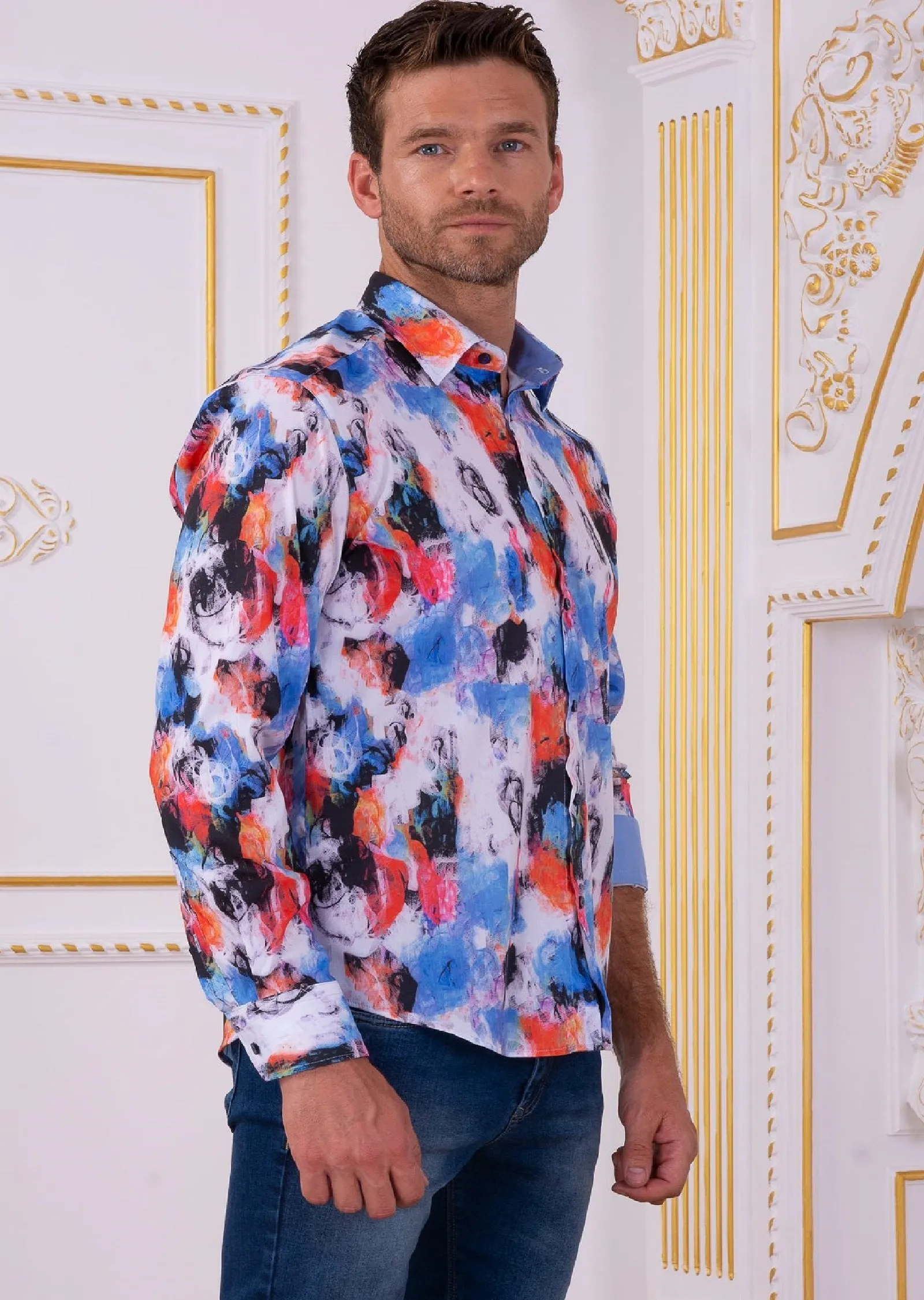 Blue "Day Dream" Print Shirt