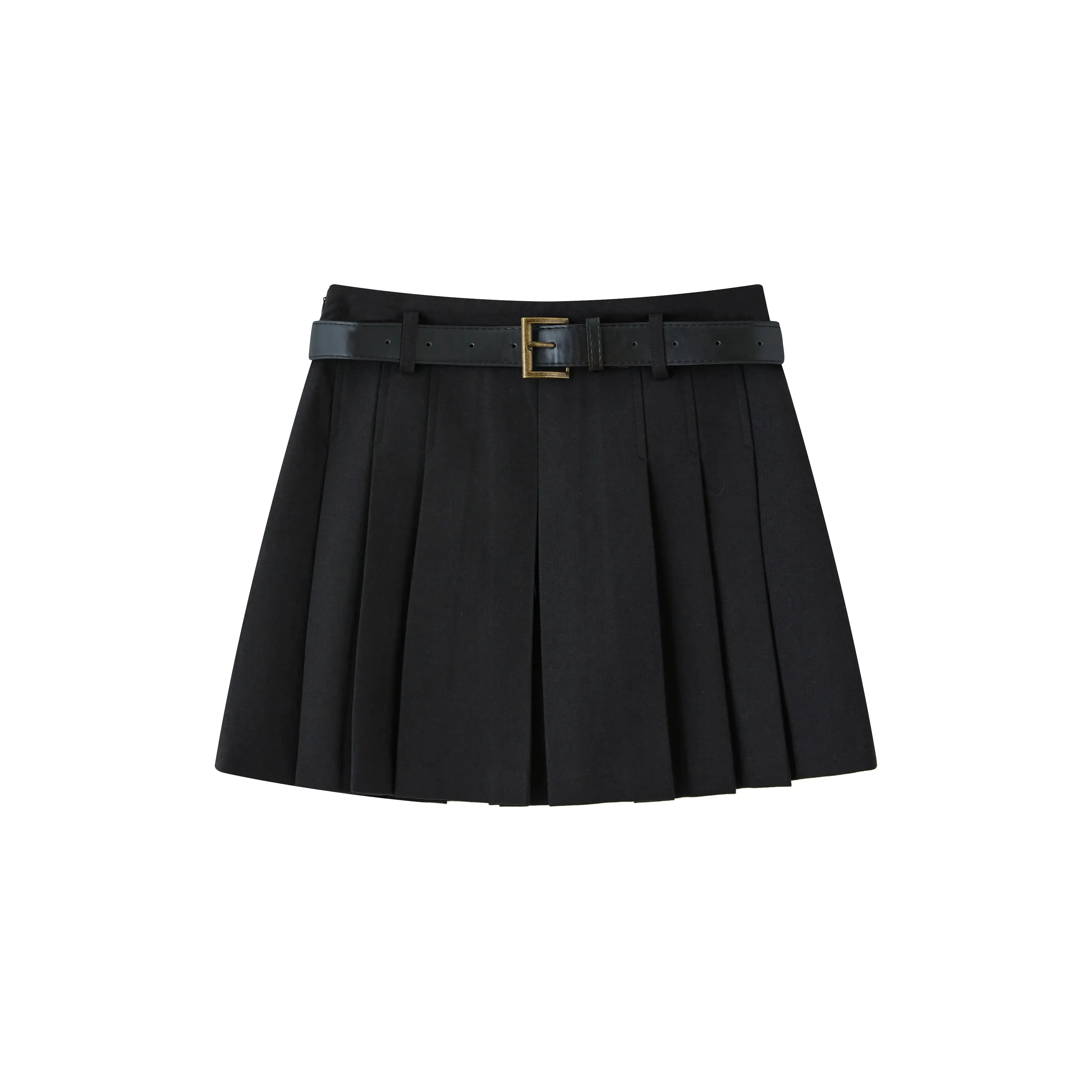 C7021 Pleated Mini Skirt