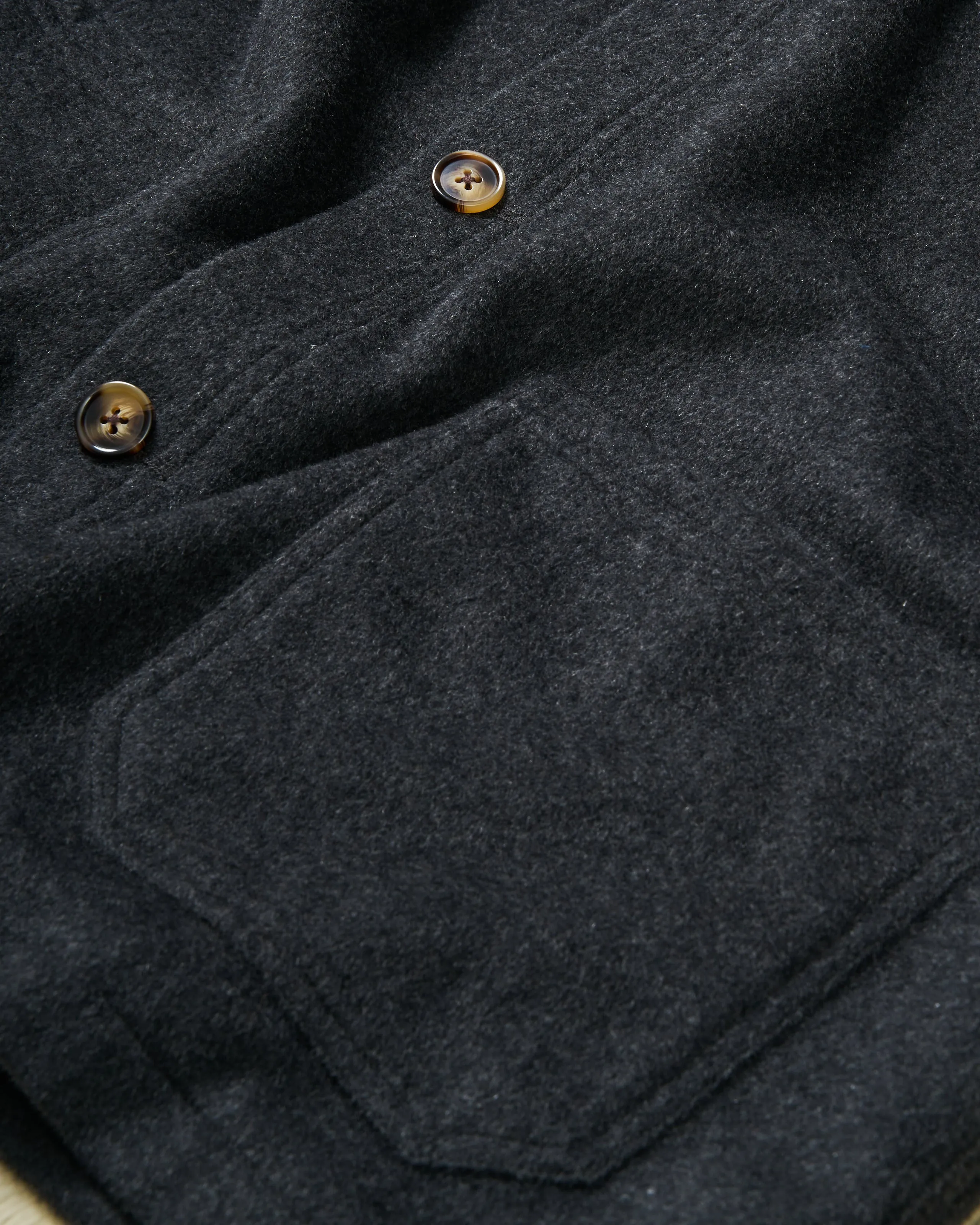 Camelhair French Workman's Jacket in Charcoal