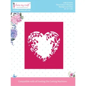 Dress My Craft Dies - Background- Floral Heart Window*