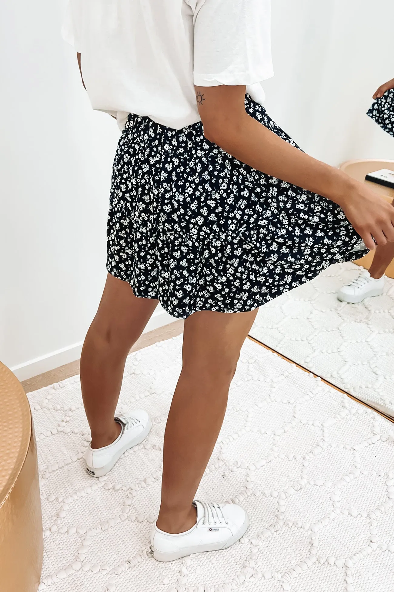 Elly Floral Mini Skirt Print