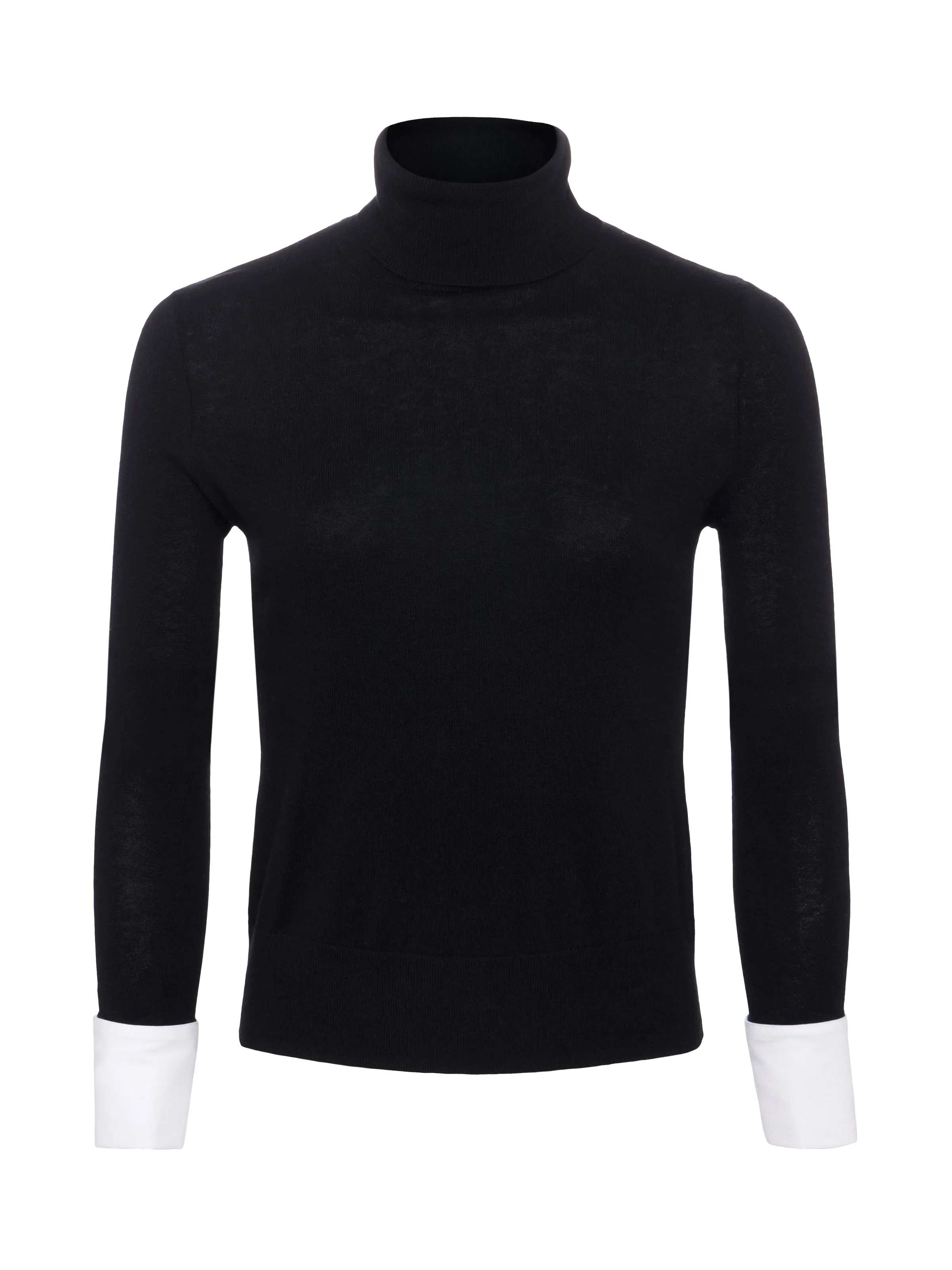 Flora Poplin Cuff Turtleneck