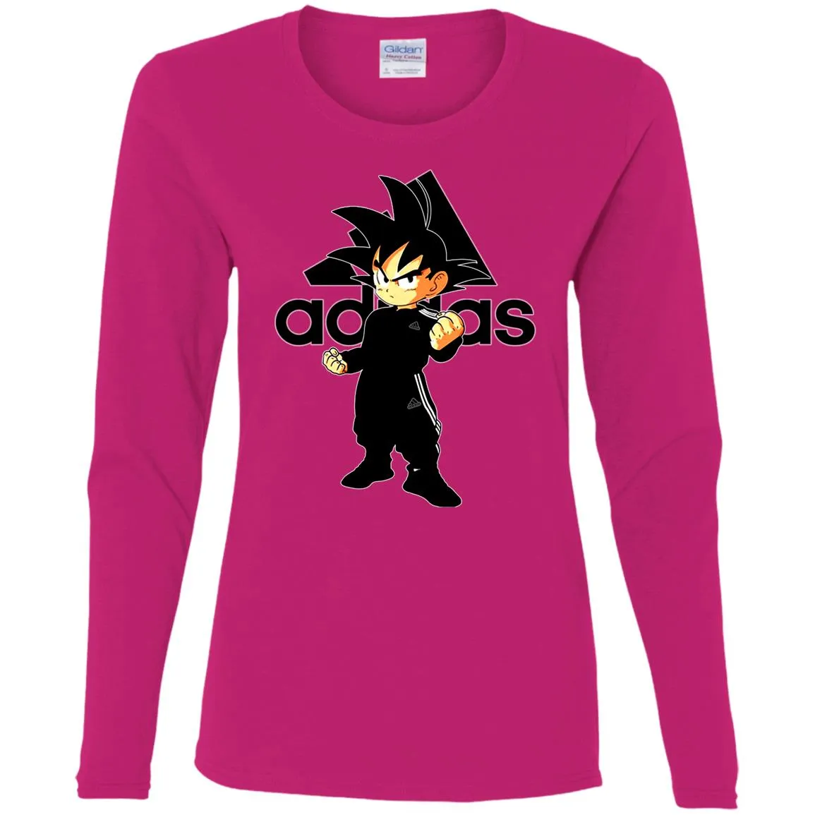 Goku Adidas Black T-shirt Women Long Sleeve Shirt