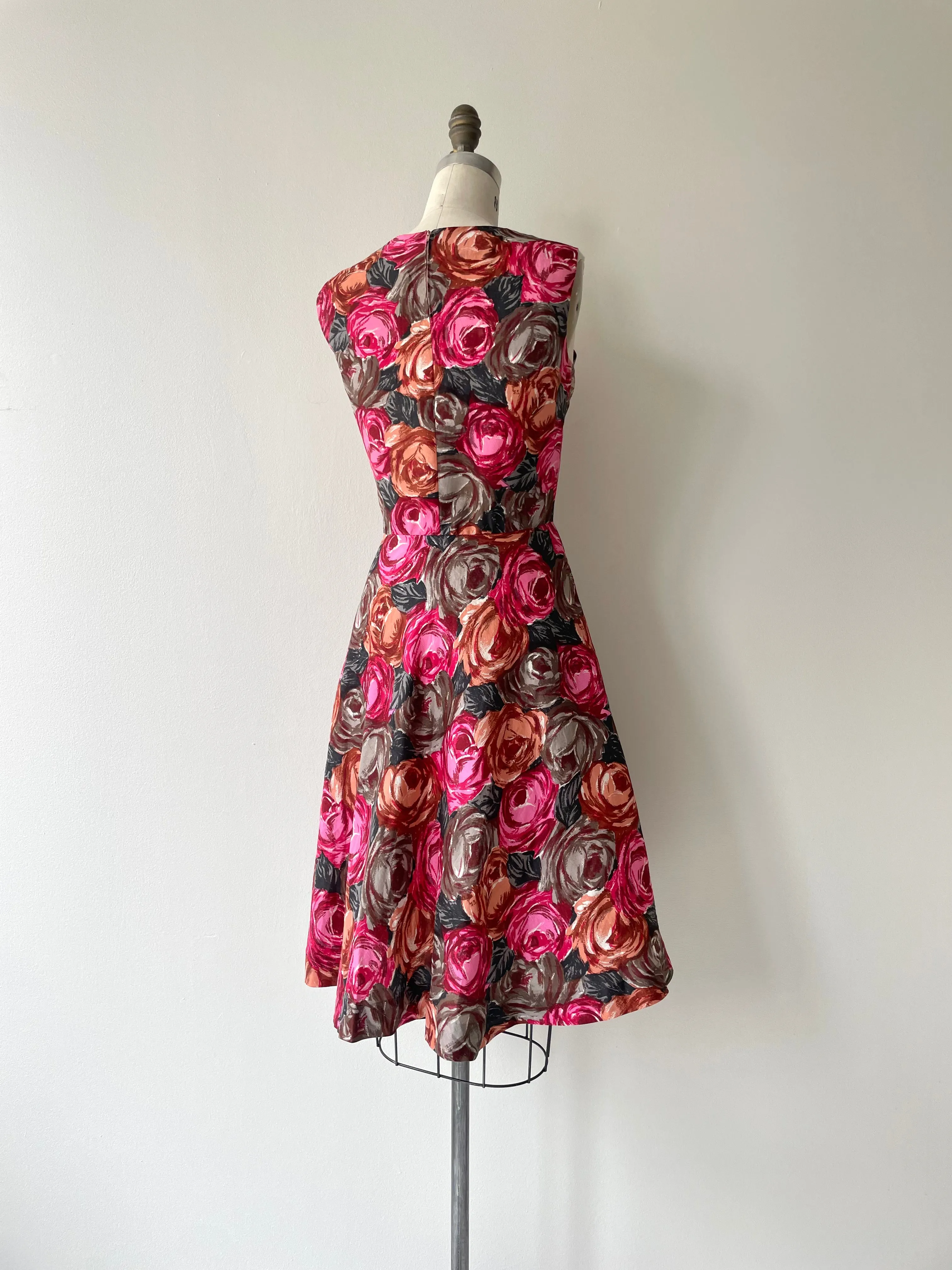 Grandiflora Silk Dress | 1950s