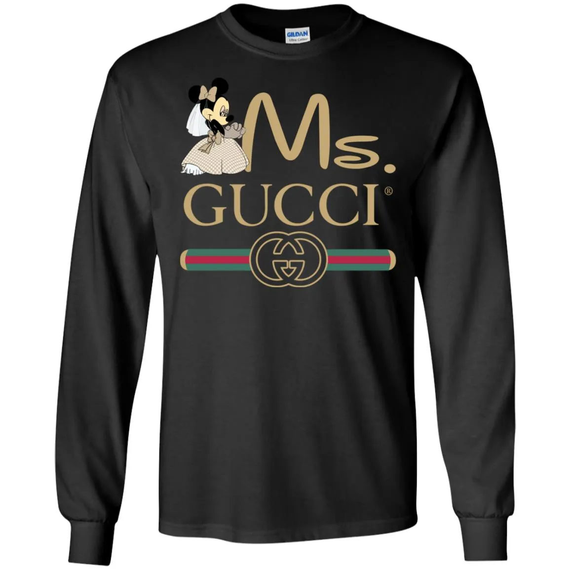 Gucci Couple Disney Ms Minnie Valentine's Day T-shirt Men Long Sleeve Shirt