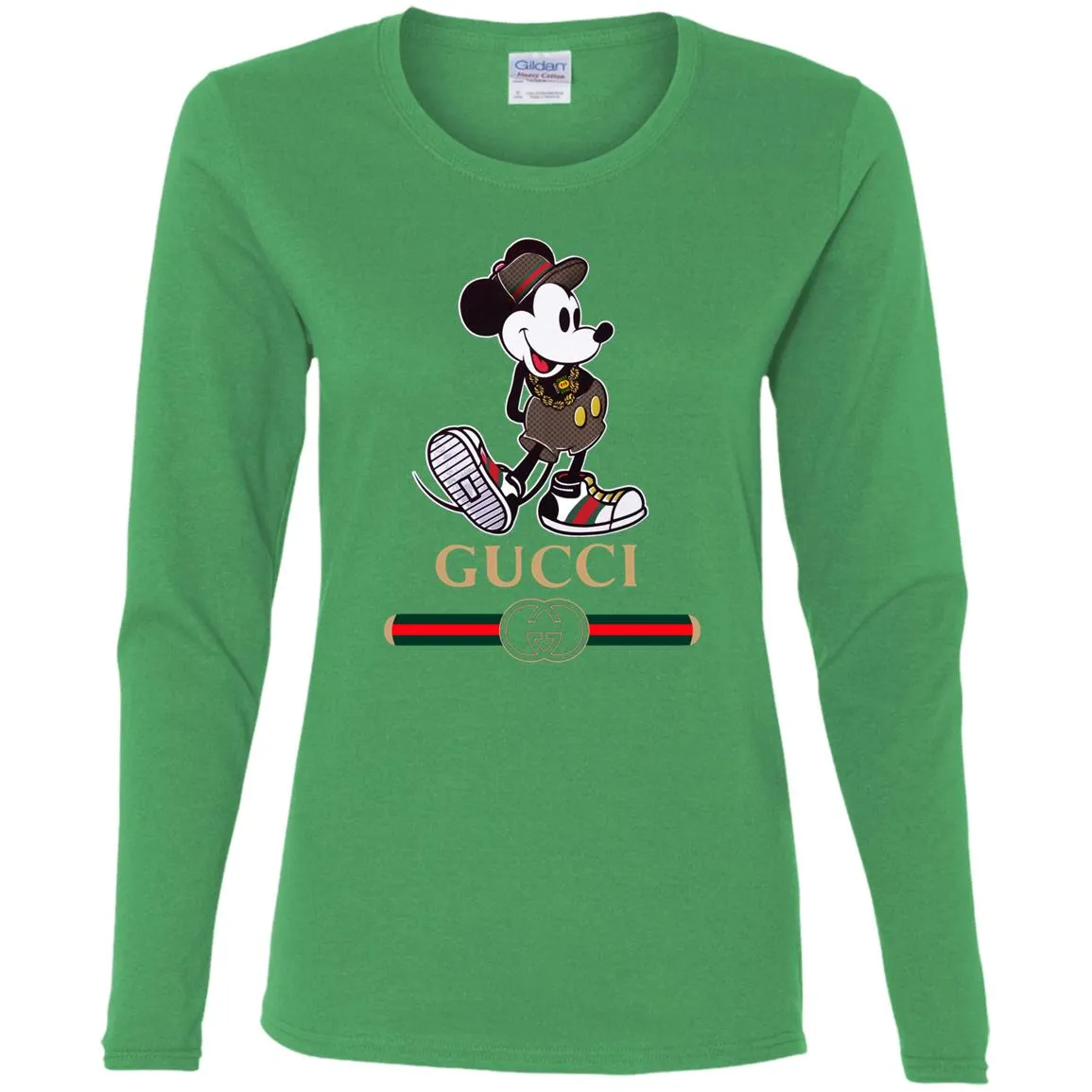 Gucci Mickey Kitty Beauty T-shirt Women Long Sleeve Shirt