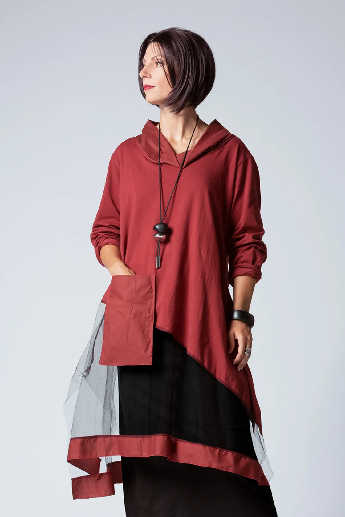 Hakuba Tunic in Cranberry Tokyo