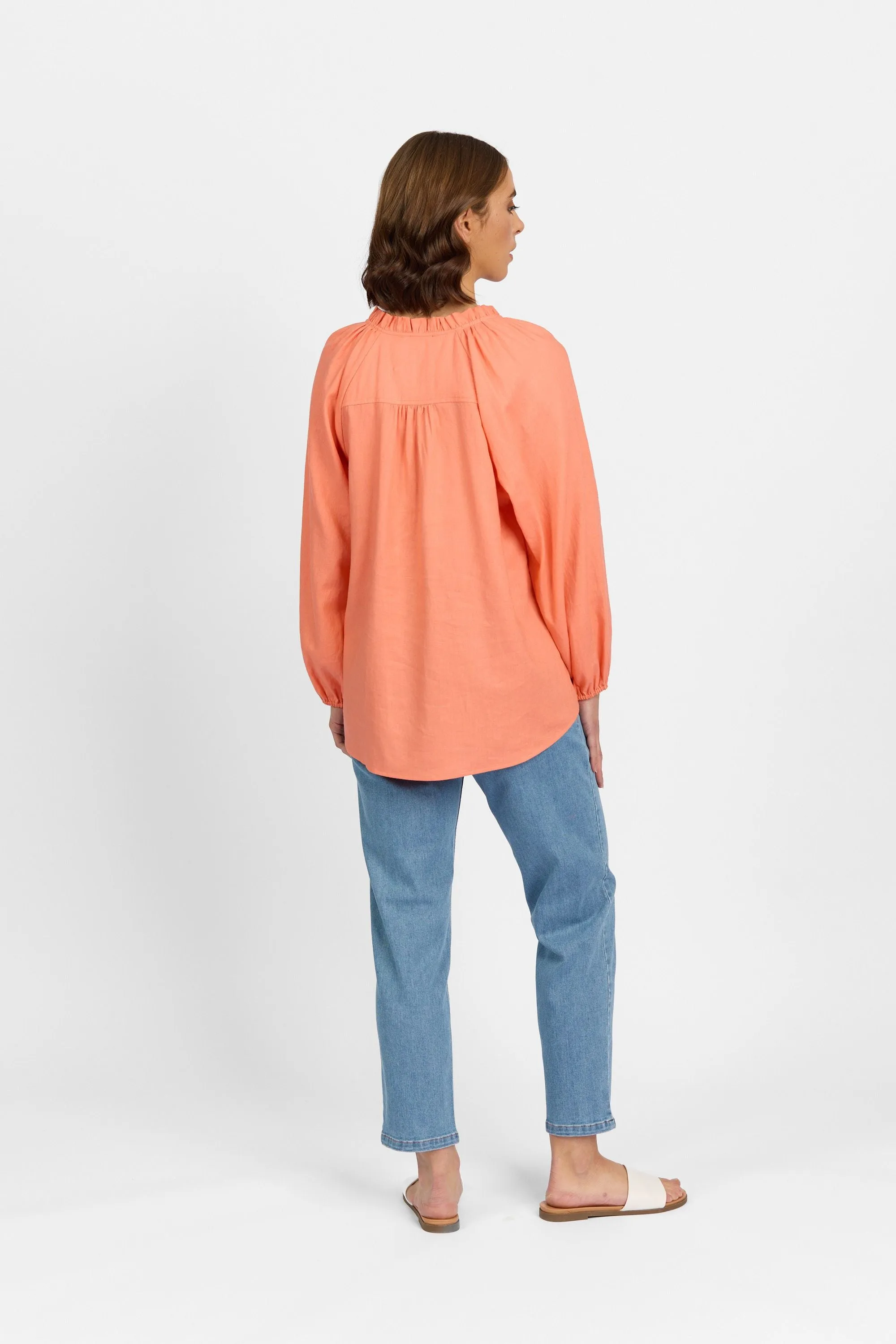 Knewe - Portia Shirt-Coral