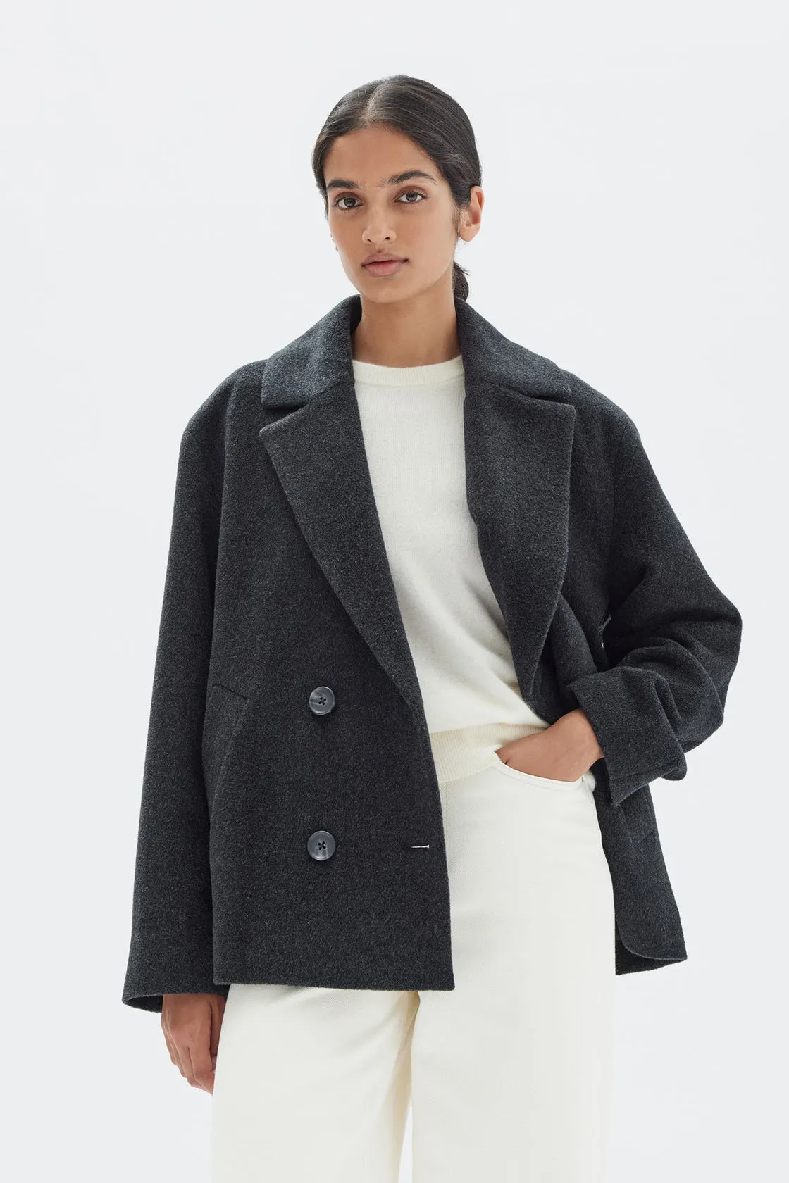 Lucy Wool Coat - Charcoal