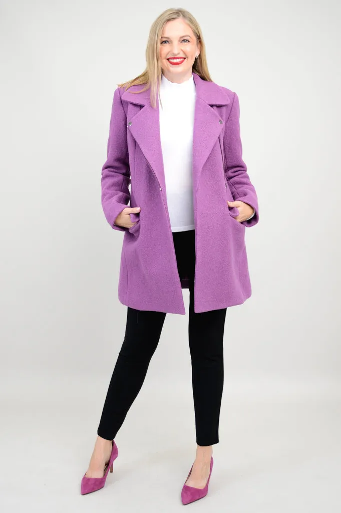 Lyon Coat, Lavender, Wool