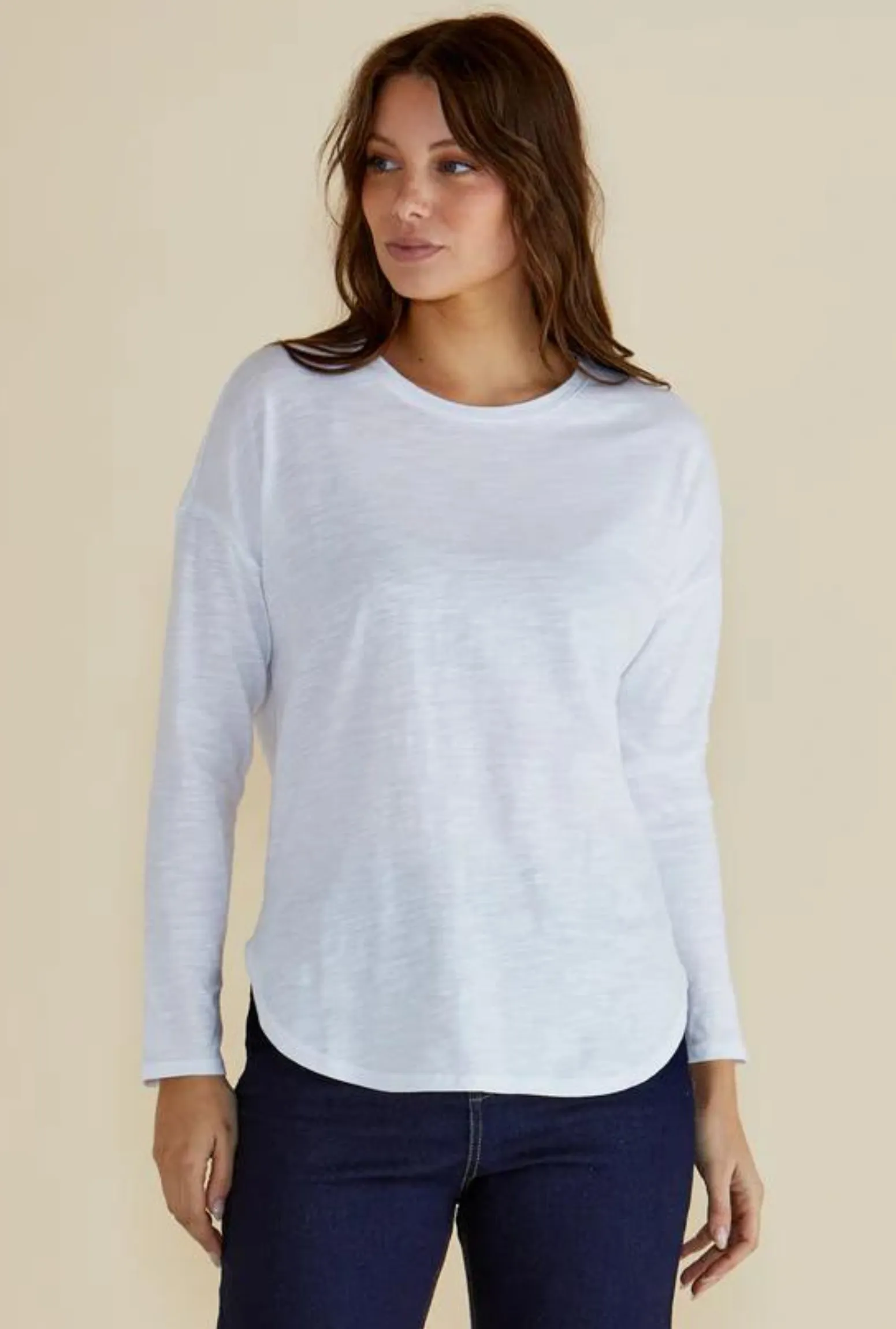 Megan L/S Top - White