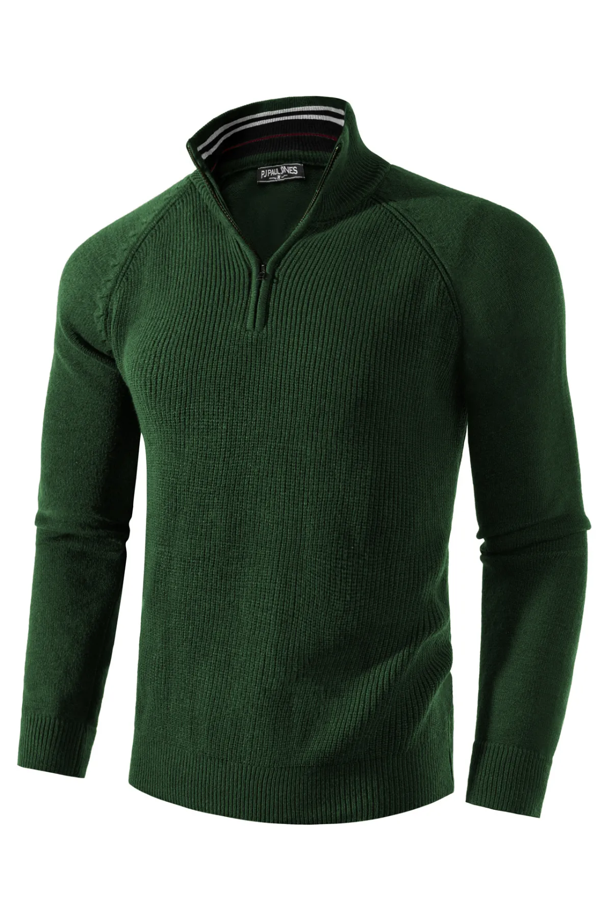 Paul Jones Men's Quarter Zip Sweater Casual Mock Neck Pullover Slim Fit Knit Polo Sweater