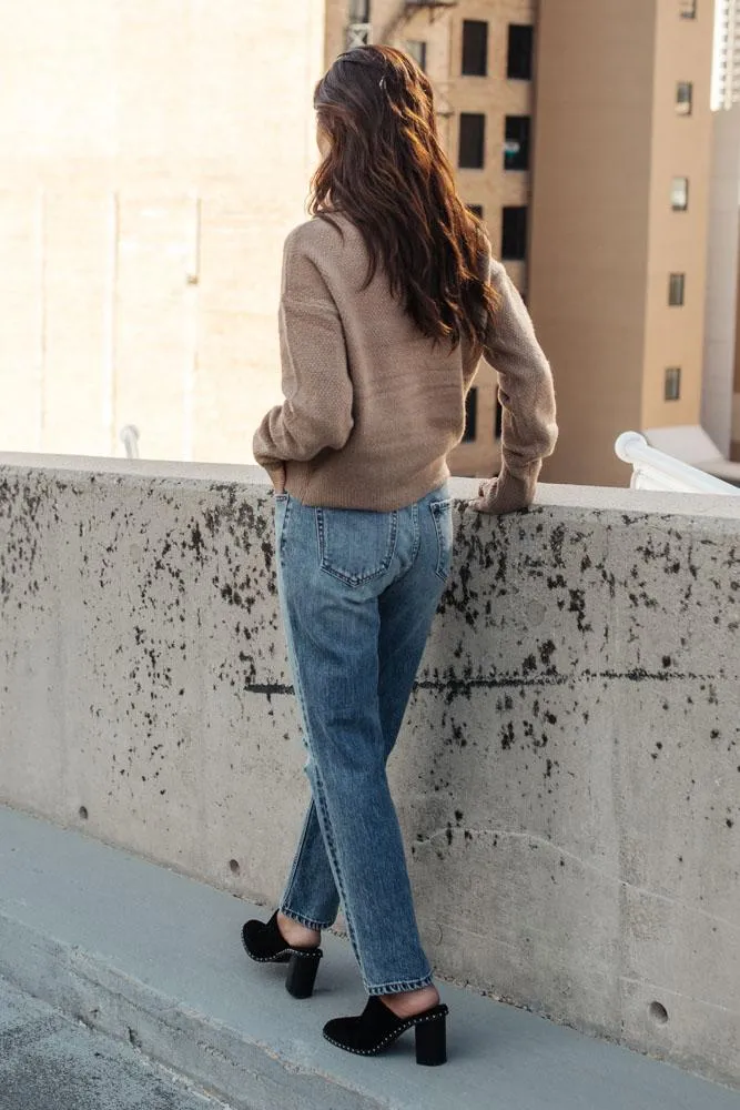 Rubie Turtleneck Sweater in Mocha - FINAL SALE