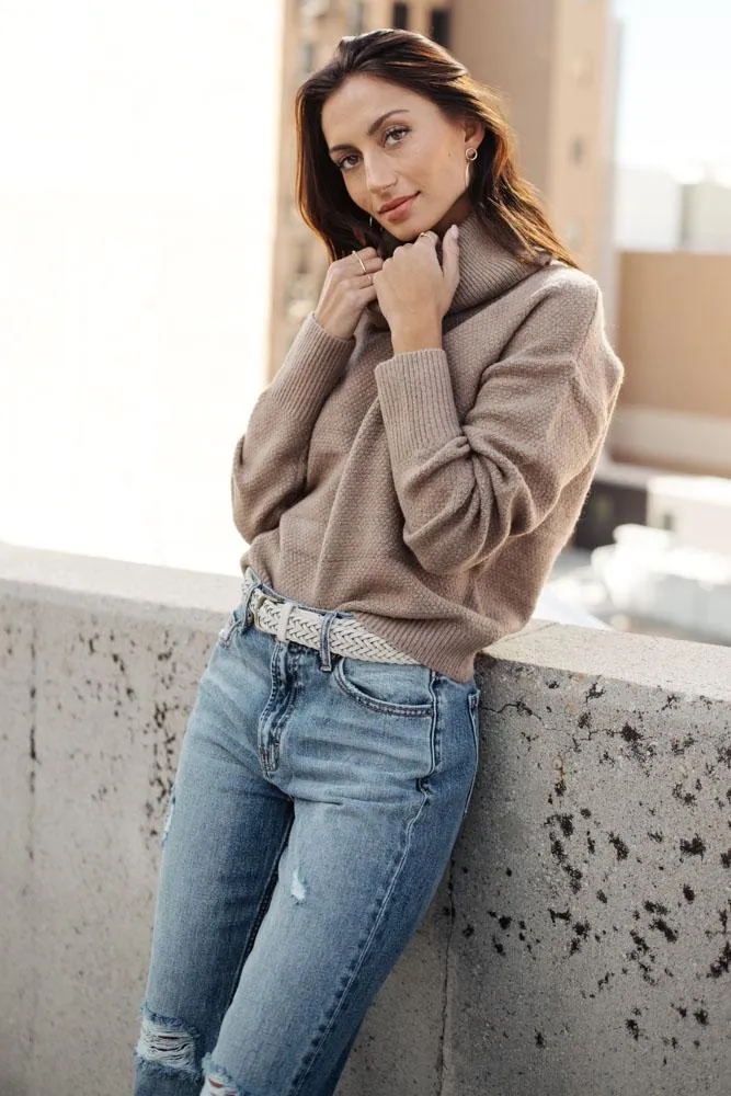 Rubie Turtleneck Sweater in Mocha - FINAL SALE