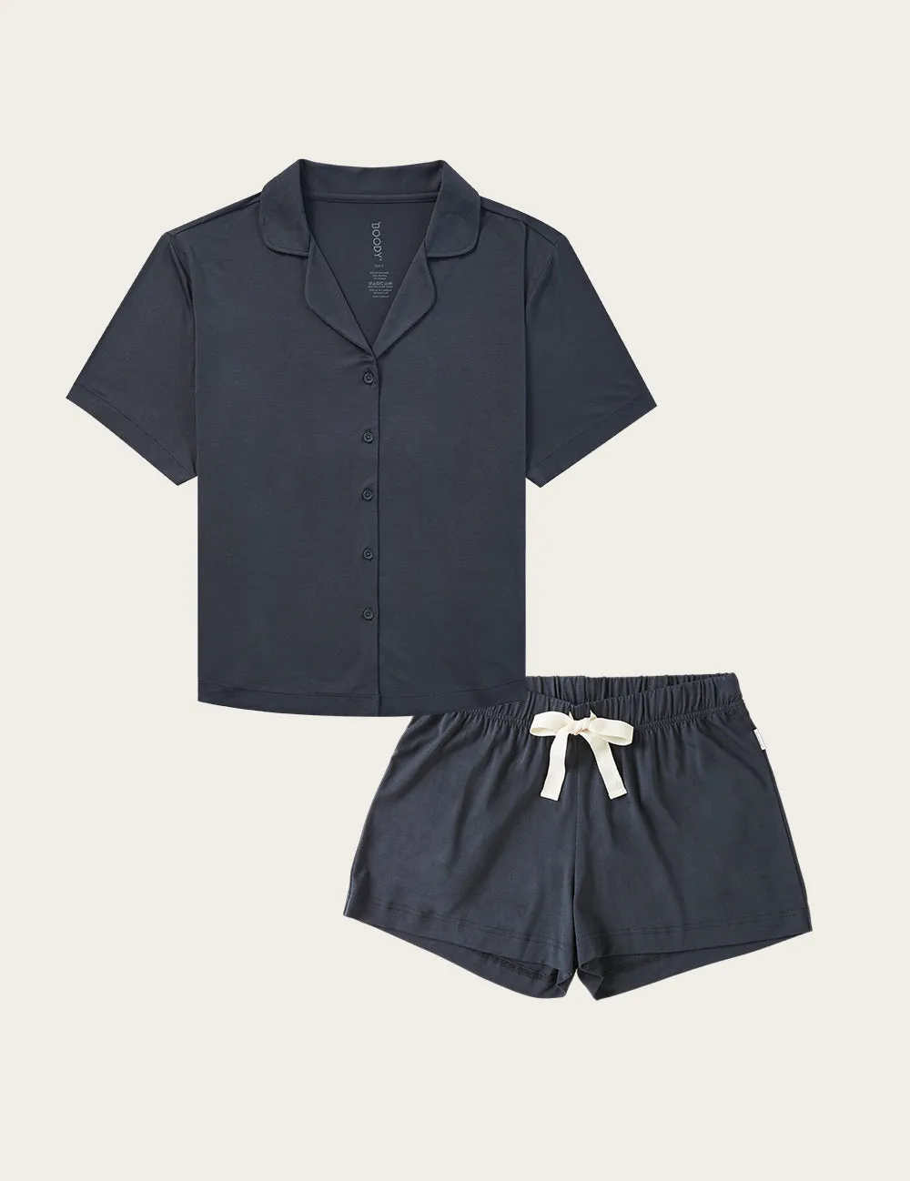 Set Giftbox - Goodnight Short Sleeve Sleep Shirt & Sleep Shorts - Storm