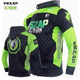 Vszap VTHJ013 Octagon Quick Dry Zip Up Hoodie Long Sleeve XS-3XL