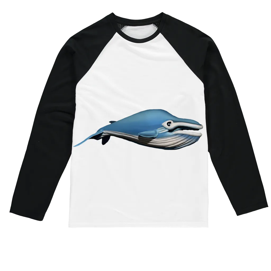 Whale Sublimation Baseball Long Sleeve T-Shirt