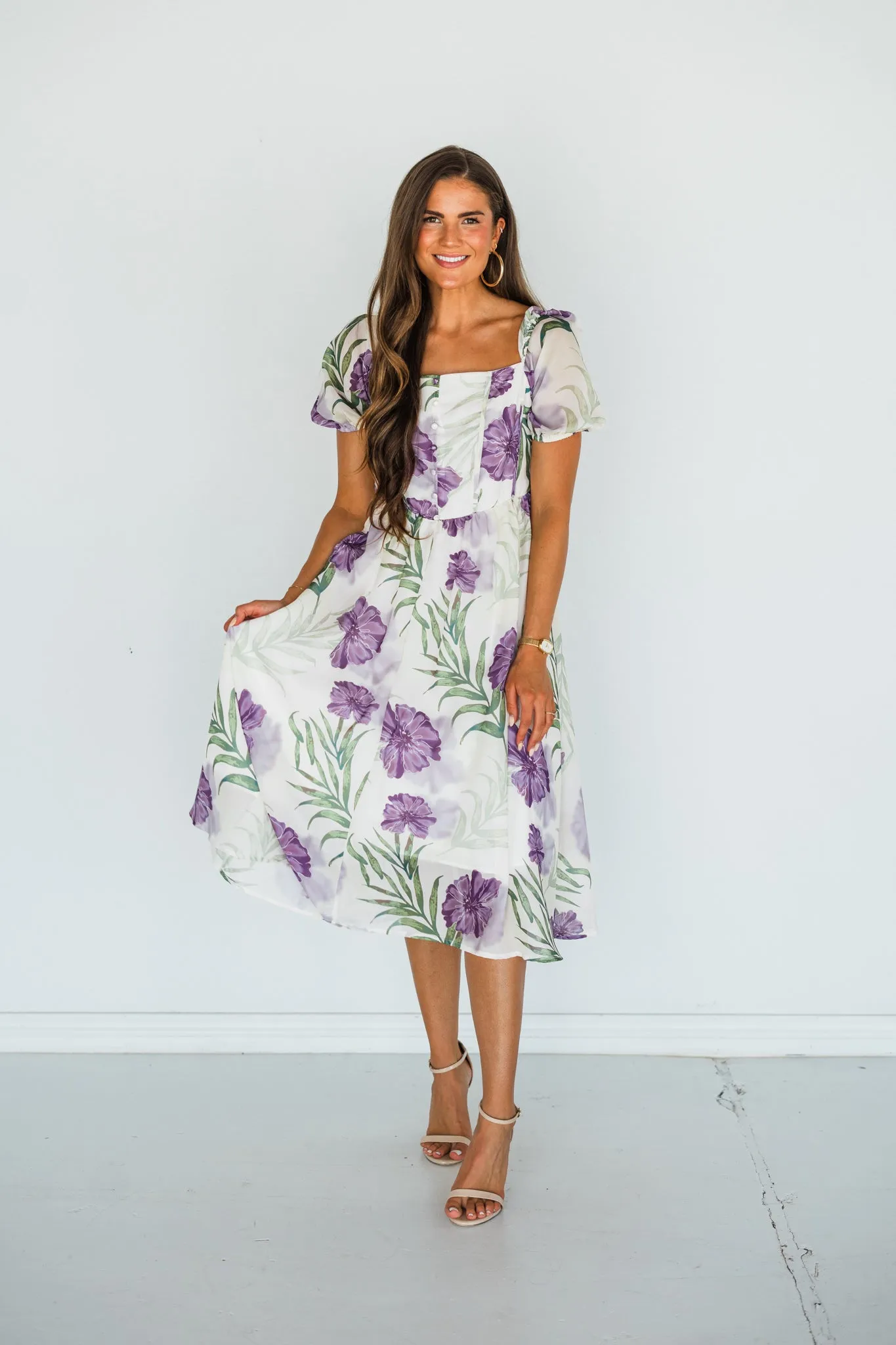 Where Happiness Begins Floral Dress