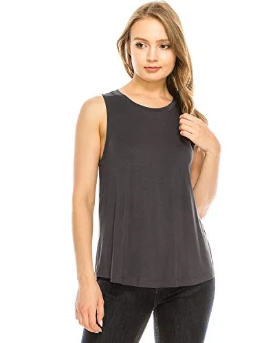 ZIMEGO Women's Tank Top Relaxed Fit Sleeveless Swing Tee Shirt Blouse